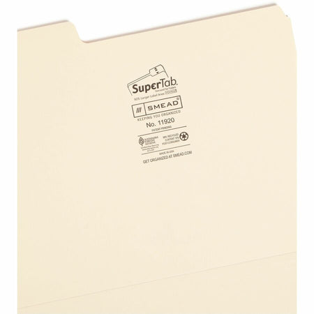 Smead SuperTab 1/3 Tab Cut Letter Recycled Top Tab File Folder - Alternate-Image3