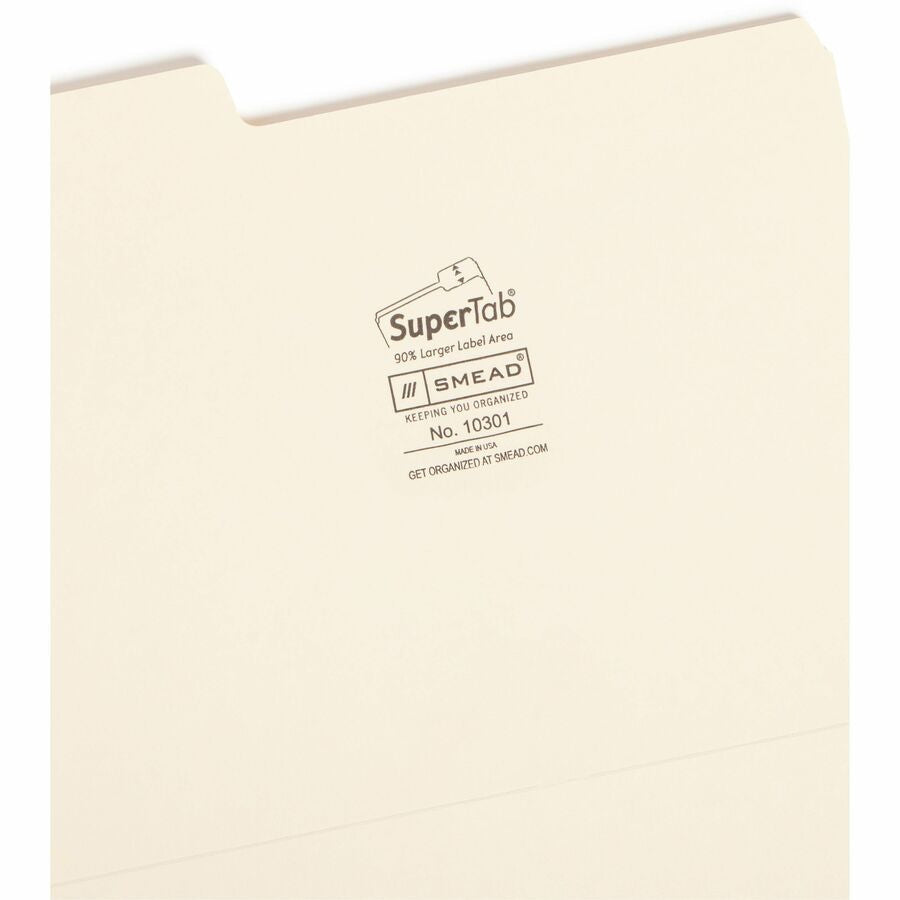 Smead SuperTab 1/3 Tab Cut Letter Recycled Top Tab File Folder - Alternate-Image9