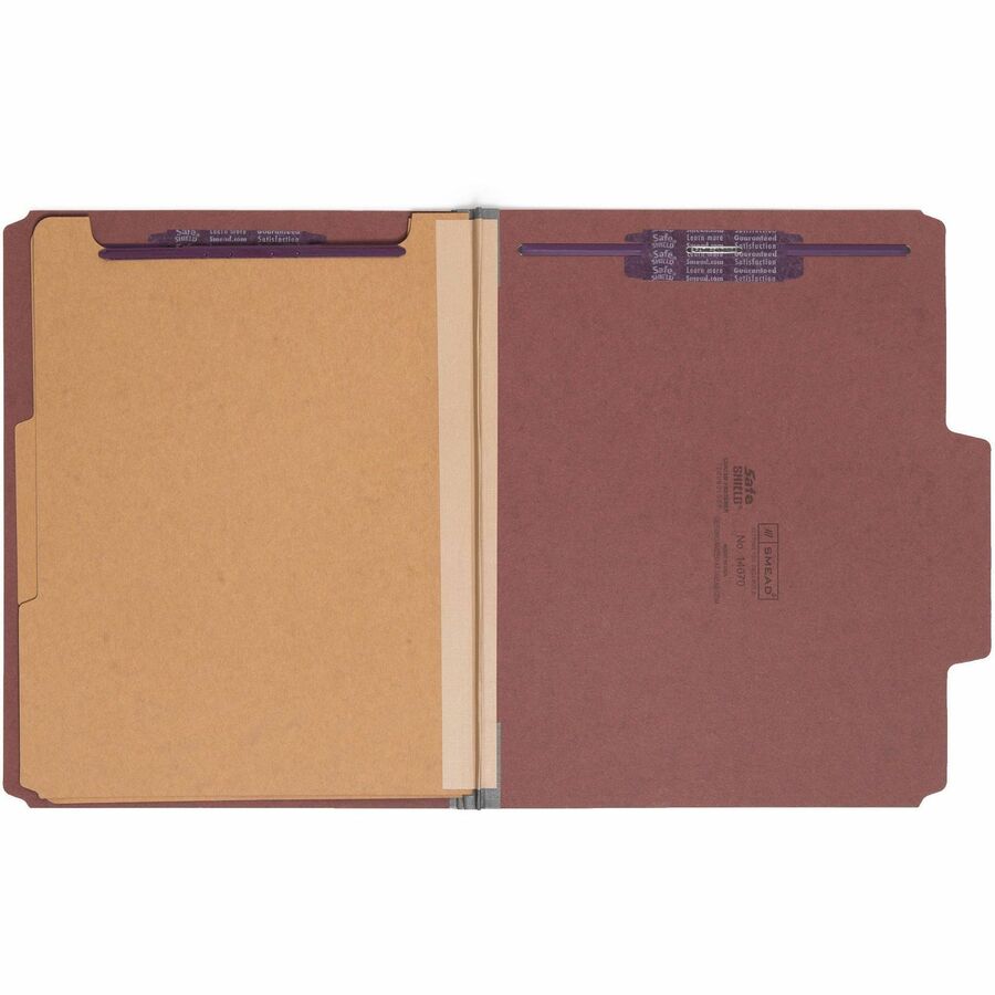 Smead SuperTab 2/5 Tab Cut Letter Recycled Classification Folder - Front