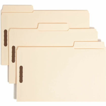 Smead SuperTab Legal Fastener Folder - 3/4’’ Expansion 2K Fasteners - 50/Box - Folders