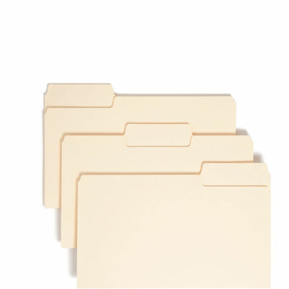 Smead SuperTab Legal File Folders - 1/3 Tab Cut 8.5’’ x 14’’ 100/Box - Top