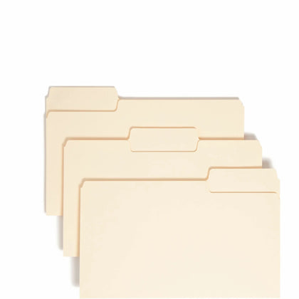 Smead SuperTab Legal File Folders - 1/3 Tab Cut 8.5’’ x 14’’ 100/Box - Top