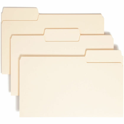 Smead SuperTab Legal File Folders - Heavyweight Manila 1/3 Tab Cut - 50/Box - Top