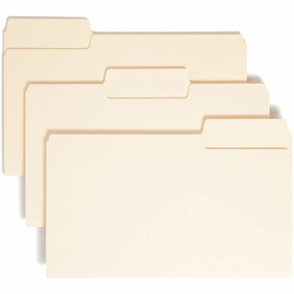 Smead SuperTab Legal File Folders - Heavyweight Manila 1/3 Tab Cut - 50/Box - Top