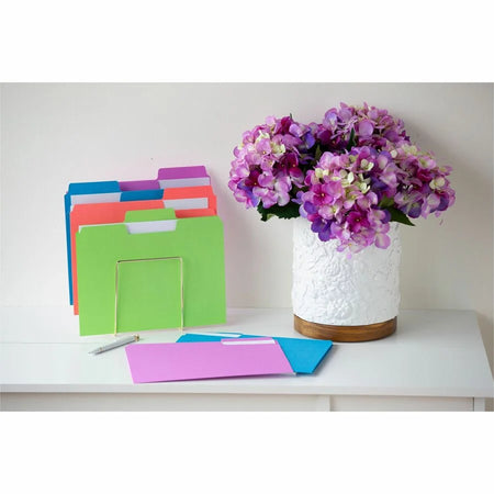 Smead SuperTab Recycled File Folders - Colorful 1/3 Tab Cut - 24 Pack - Top