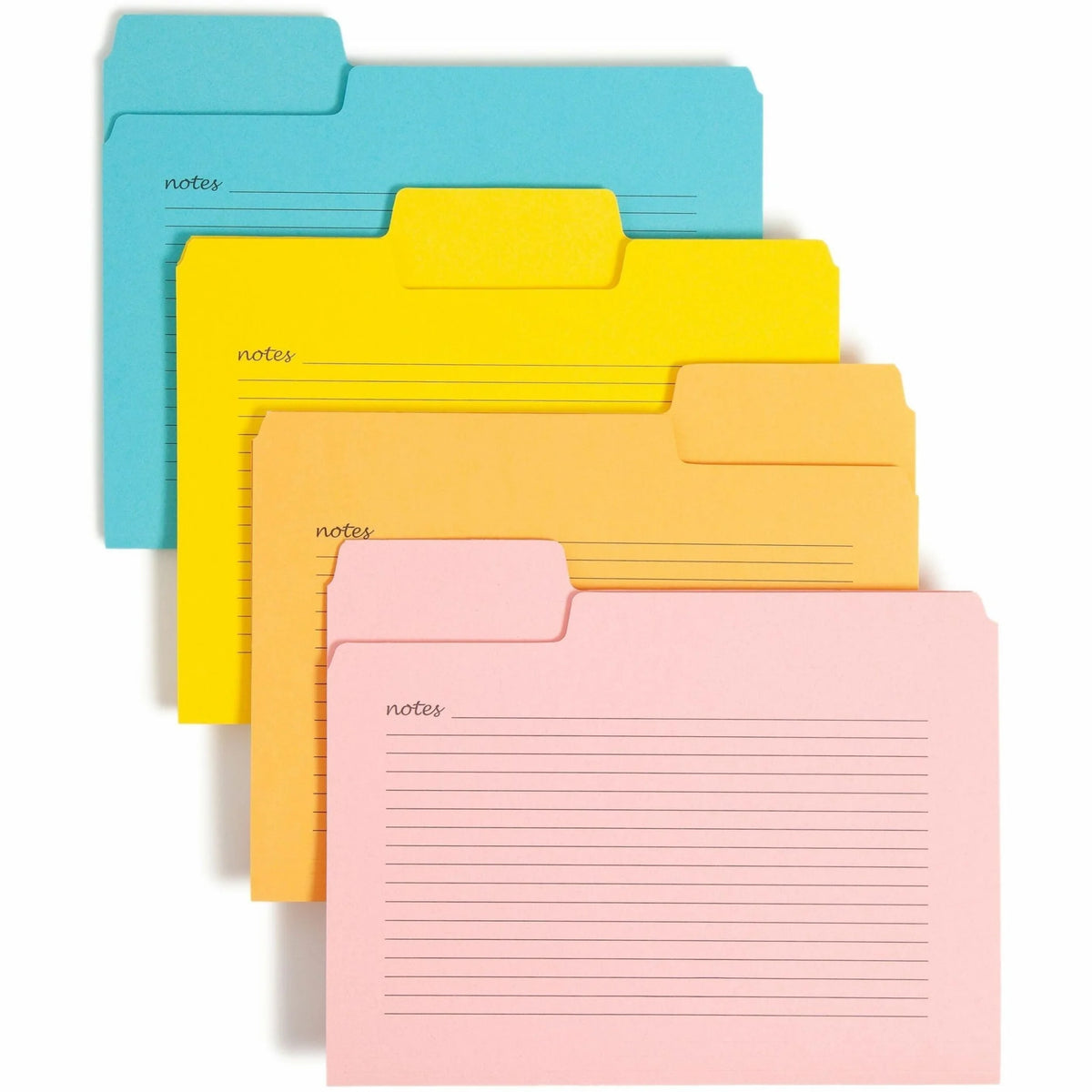 Smead SuperTab Recycled File Folders - Durable Top Tab Letter Size - Assorted Colors - 12/Pack