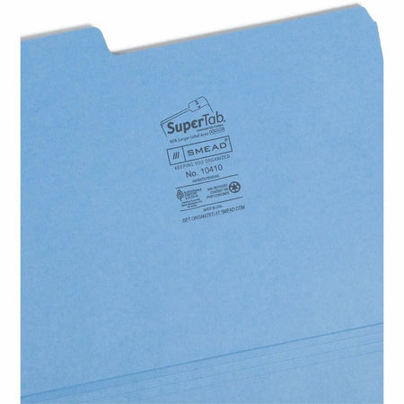 Smead SuperTab Recycled File Folders - Heavyweight Durable - 50/Box - Top Tab