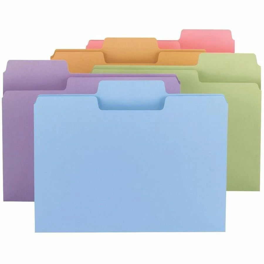 Smead SuperTab Recycled File Folders - Letter Size 1/3 Tab Cut - 100/Box - Top