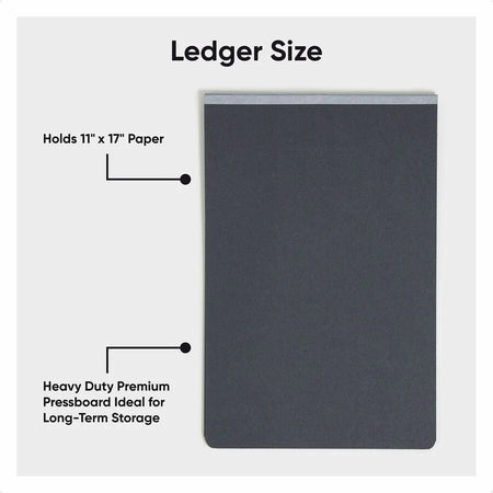 Smead Tabloid Recycled Report Cover: 11x17 3’’ Expansion Black Pressboard - Covers
