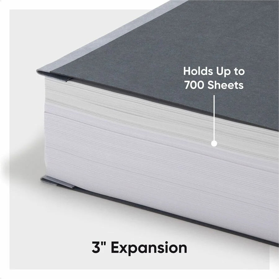 Smead Tabloid Recycled Report Cover: 11x17 3’’ Expansion Black Pressboard - Covers
