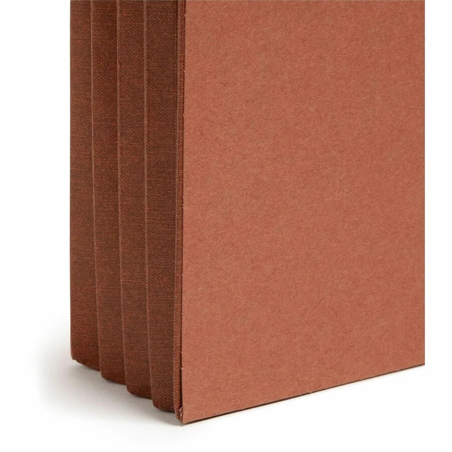 Smead TUFF Legal File Pocket: 3.5’’ Expansion Redrope - 10/Box - End Tab Folders