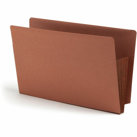 Smead TUFF Straight Tab Cut Legal Recycled File Pocket - 8 1/2’’ x 14’’ - 3 Expansion - 16.5 pt. - 2 Plys - Redrope