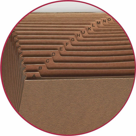 Smead TUFF Legal Recycled Expanding File - 8 1/2’’ x 14’’ - 7/8’’ Expansion - 21 Pocket(s) - Redrope - Files