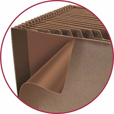 Smead TUFF Legal Recycled Expanding File - 8 1/2’’ x 14’’ - 7/8’’ Expansion - 21 Pocket(s) - Redrope - Files