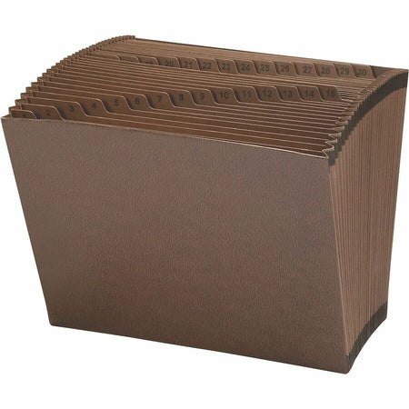 Smead TUFF Letter Recycled Expanding File - 8 1/2’’ x 11’’ - 7/8’’ Expansion - 31 Pocket(s) - Redrope - Reinforced
