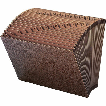Smead TUFF Letter Recycled Expanding File - 8 1/2’’ x 11’’ - 7/8’’ Expansion - 31 Pocket(s) - Redrope - Reinforced