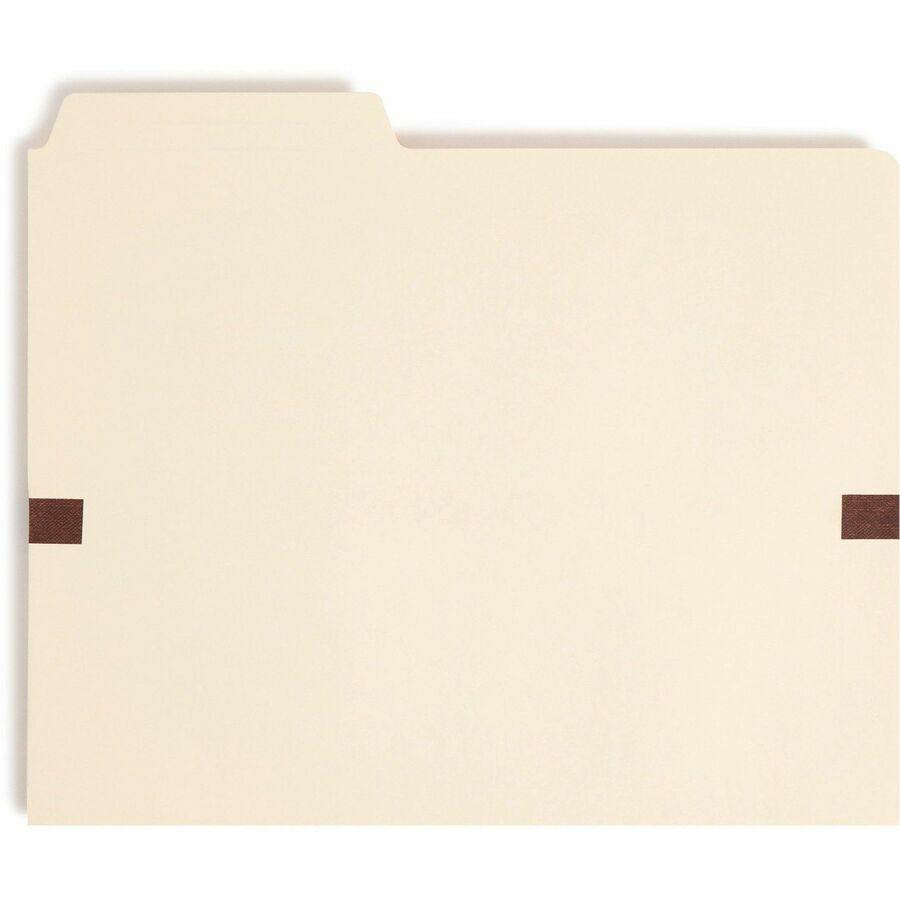 Smead TUFF Pocket 2/5 Tab Cut Letter Recycled File - 8 1/2’’ x 11’’ - 1’’ Expansion - Top Location - Right Position