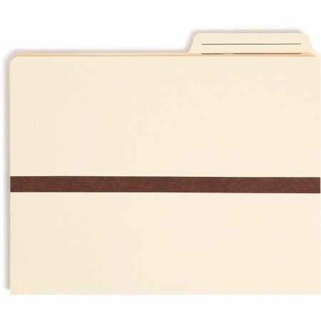 Smead TUFF Pocket 2/5 Tab Cut Letter Recycled File - 8 1/2’’ x 11’’ - 1’’ Expansion - Top Location - Right Position