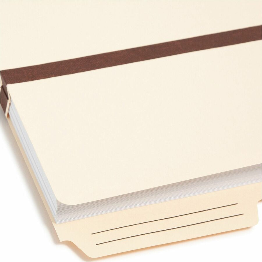 Smead TUFF Pocket 2/5 Tab Cut Letter Recycled File - 8 1/2’’ x 11’’ - 1’’ Expansion - Top Location - Right Position