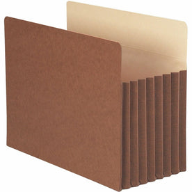 Smead TUFF Straight Tab Cut Letter Recycled File Pocket - 8 1/2’’ x 11’’ - 7’’ Expansion - 12.5 pt. - Redrope - Filing