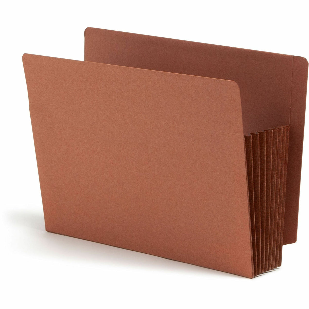 Smead TUFF Straight Tab Cut Letter Recycled File Pocket - 8 1/2’’ x 11’’ - 7’’ Expansion - 16.5 pt. - 2 Plys - Redrope