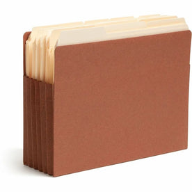 Smead TUFF Straight Tab Cut Letter Recycled File Pocket - 8 1/2’’ x 11’’ - 5 1/4’’ Expansion - 16.5 pt. - 2 Plys