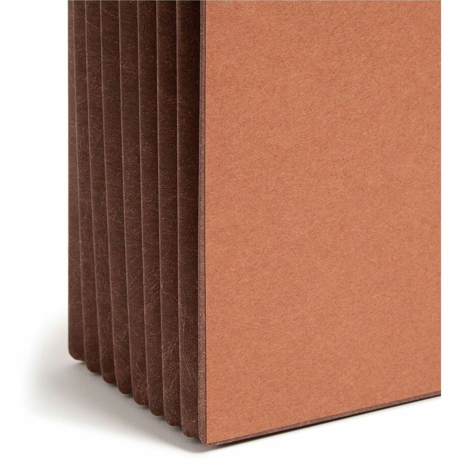 Smead TUFF Straight Tab Cut Legal Recycled File Pocket - 8 1/2’’ x 14’’ - 7’’ Expansion - 12.5 pt. - Redrope - Filing