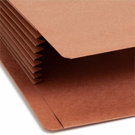 Smead TUFF Straight Tab Cut Legal Recycled File Pocket - 8 1/2’’ x 14’’ - 7’’ Expansion - 16.5 pt. - 2 Plys - Redrope