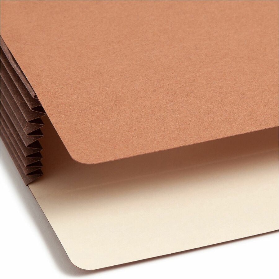 Smead TUFF Straight Tab Cut Legal Recycled File Pocket - 8 1/2’’ x 14’’ - 7’’ Expansion - 12.5 pt. - Redrope - Filing