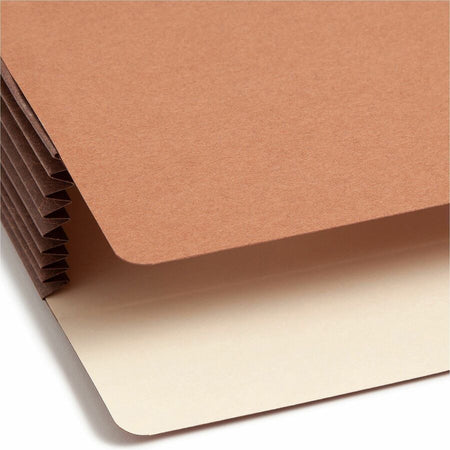 Smead TUFF Straight Tab Cut Legal Recycled File Pocket - 8 1/2’’ x 14’’ - 7’’ Expansion - 12.5 pt. - Redrope - Filing