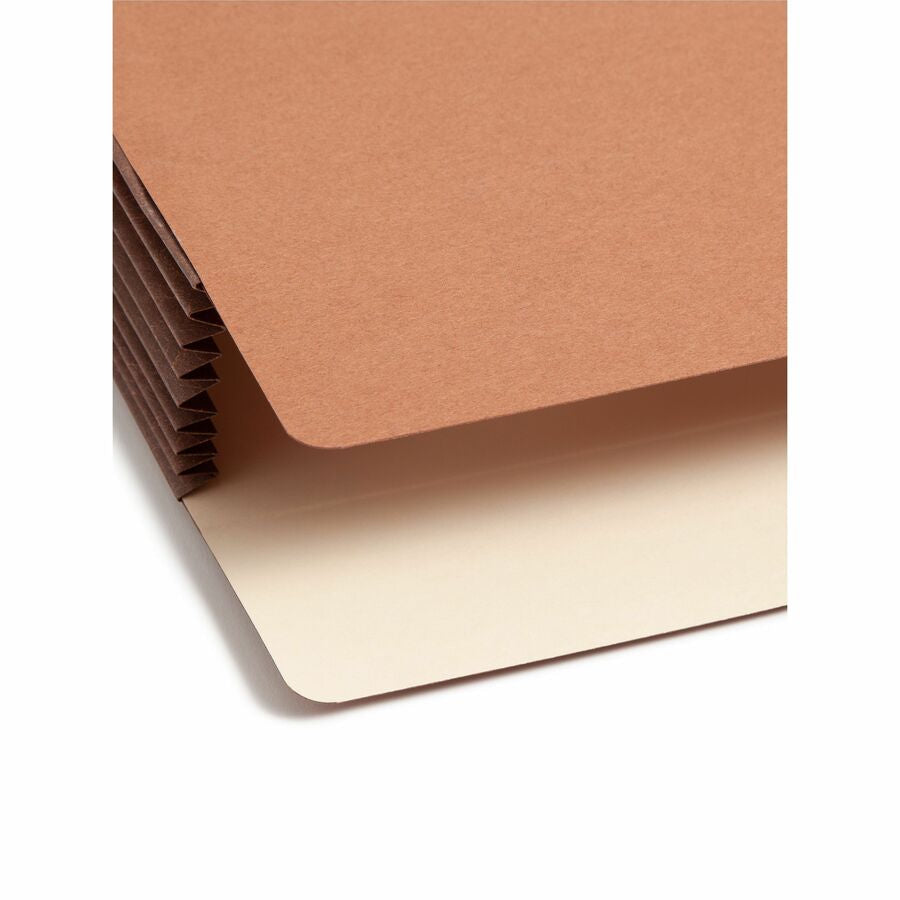 Smead TUFF Straight Tab Cut Legal Recycled File Pocket - 8 1/2’’ x 14’’ - 7’’ Expansion - 12.5 pt. - Redrope - Filing