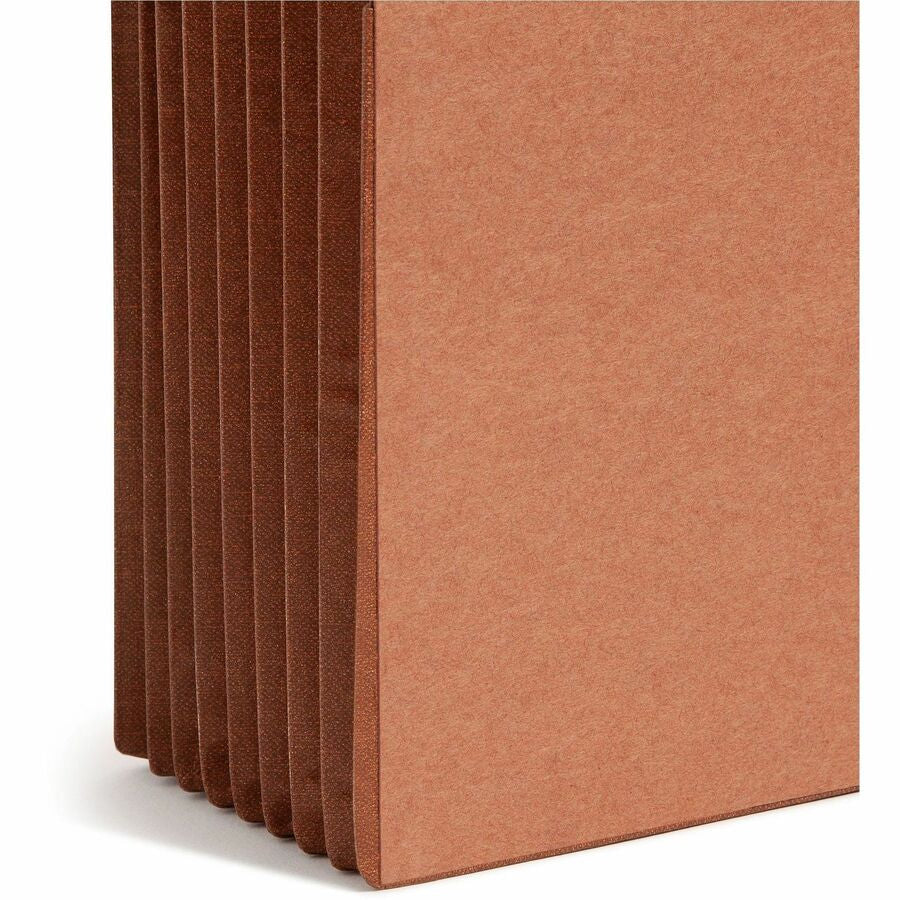 Smead TUFF Straight Tab Cut Legal Recycled File Pocket - 8 1/2’’ x 14’’ - 7’’ Expansion - 16.5 pt. - 2 Plys - Redrope