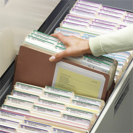 Smead TUFF Straight Tab Cut Legal Recycled File Pocket - 8 1/2’’ x 14’’ - 3 Expansion - 12.5 pt. - Redrope - Filing