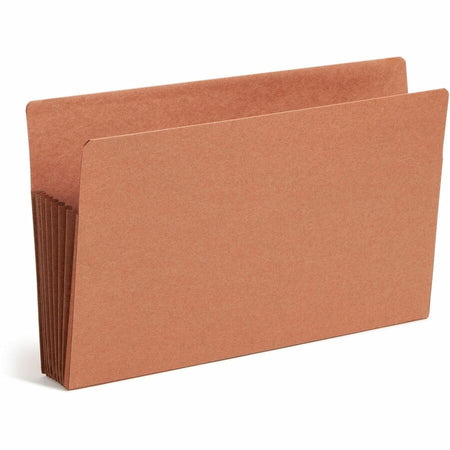 Smead TUFF Straight Tab Cut Legal Recycled File Pocket - 8 1/2’’ x 14’’ - 7’’ Expansion - 16.5 pt. - 2 Plys - Redrope