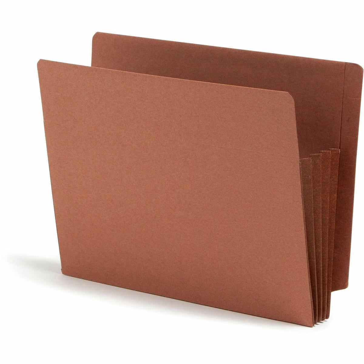 Smead TUFF Straight Tab Cut Letter Recycled File Pocket - 8 1/2’’ x 11’’ - 3 Expansion - 2 Plys - Redrope - End Folders