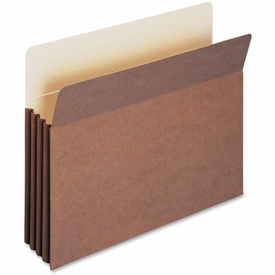 Smead TUFF Straight Tab Cut Letter Recycled File Pocket - 8 1/2’’ x 11’’ - 3 Expansion - 11 pt. - Redrope - Filing