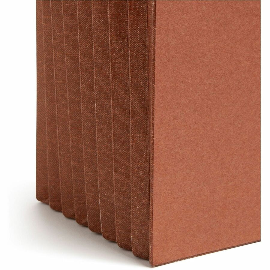 Smead TUFF Straight Tab Cut Letter Recycled File Pocket - 8 1/2’’ x 11’’ - 7’’ Expansion - 16.5 pt. - 2 Plys - Redrope