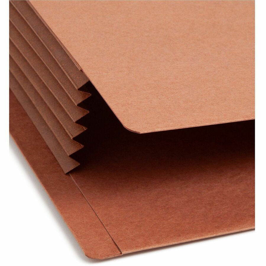 Smead TUFF Straight Tab Cut Letter Recycled File Pocket - 8 1/2’’ x 11’’ - 5 1/4’’ Expansion - 16.5 pt. - 2 Plys
