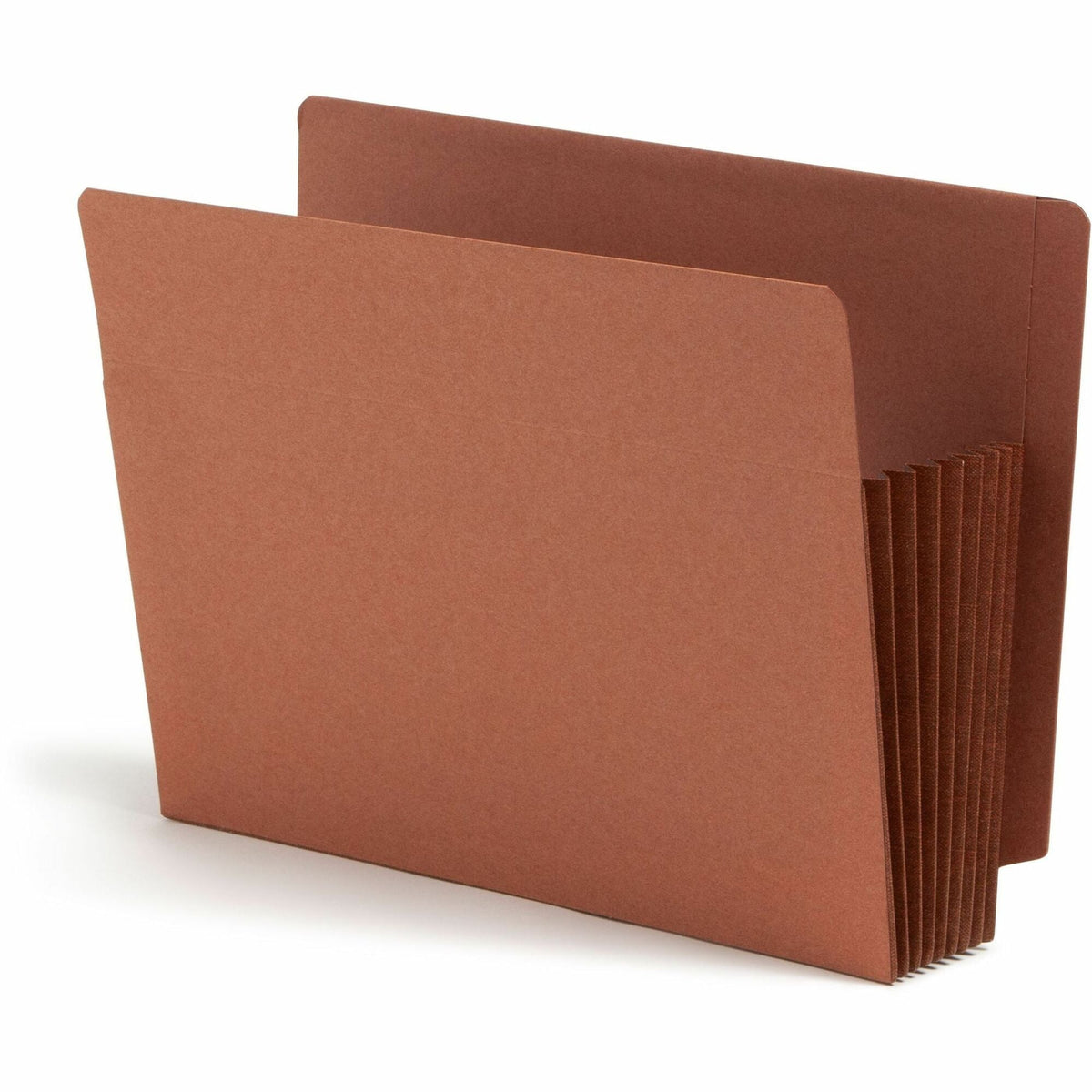 Smead TUFF Straight Tab Cut Letter Recycled File Pocket - 8 1/2’’ x 11’’ - 7’’ Expansion - 16.5 pt. - 2 Plys - Redrope