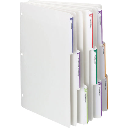 Smead Viewables 3-Ring Binder Index Dividers - Letter Size - White - 25/Box - Divider