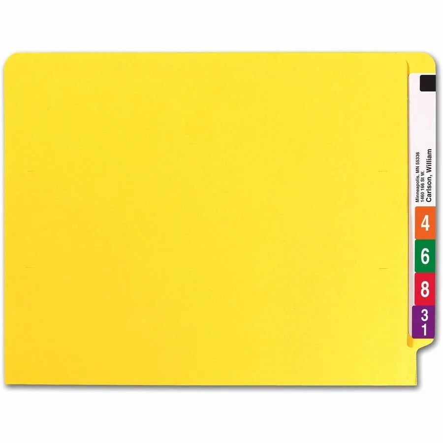 Smead Yellow End Tab File Folders - Heavy Duty 100/Box