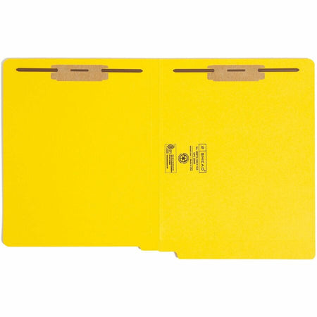 Smead Colored Straight Tab Cut Letter Recycled Fastener Folder - 8 1/2’’ x 11’’ - 3/4’’ Expansion - 2 2B Fastener(s)
