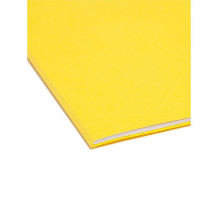 Smead Yellow Top Tab File Folders - Letter Size - 100/Box