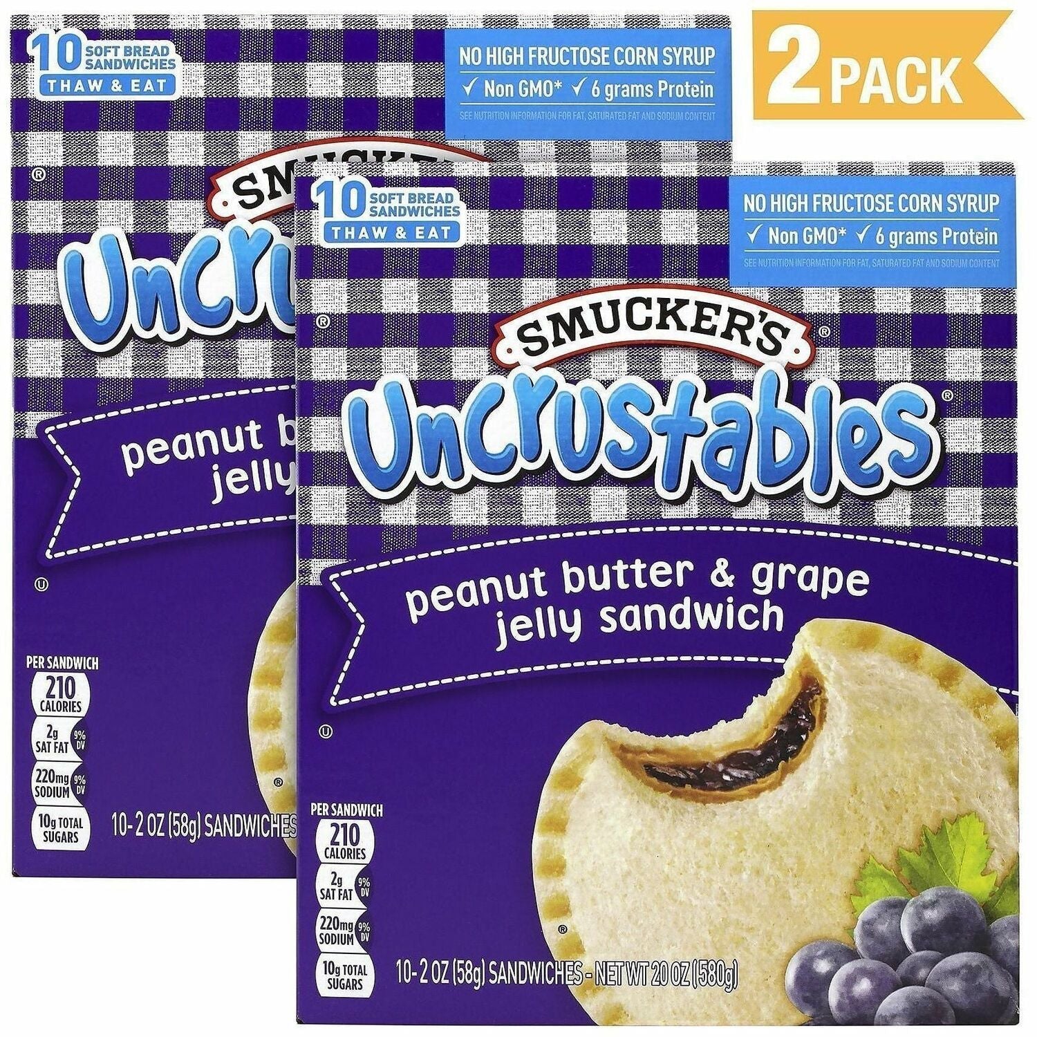 Smucker's Uncrustables Peanut Butter & Grape Jelly - 1500