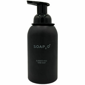 SOAP2O Ceramic Soap Bottle - 11.83 fl oz Eco-friendly Dispenser - Black - Hand Soaps/Cleaners