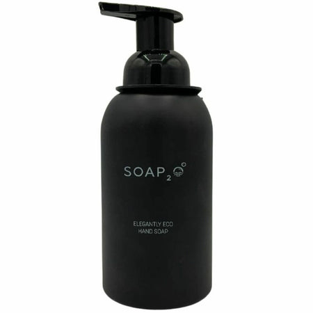 SOAP2O Ceramic Soap Bottle - 11.83 fl oz Eco-friendly Dispenser - Black - Hand Soaps/Cleaners