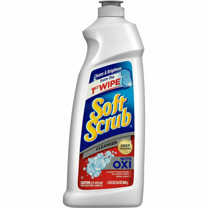 Soft Scrub Total Bath/Kitchen Cleanser - Multipurpose Scrubber - 24 fl oz - Fresh Scent - Cleaners