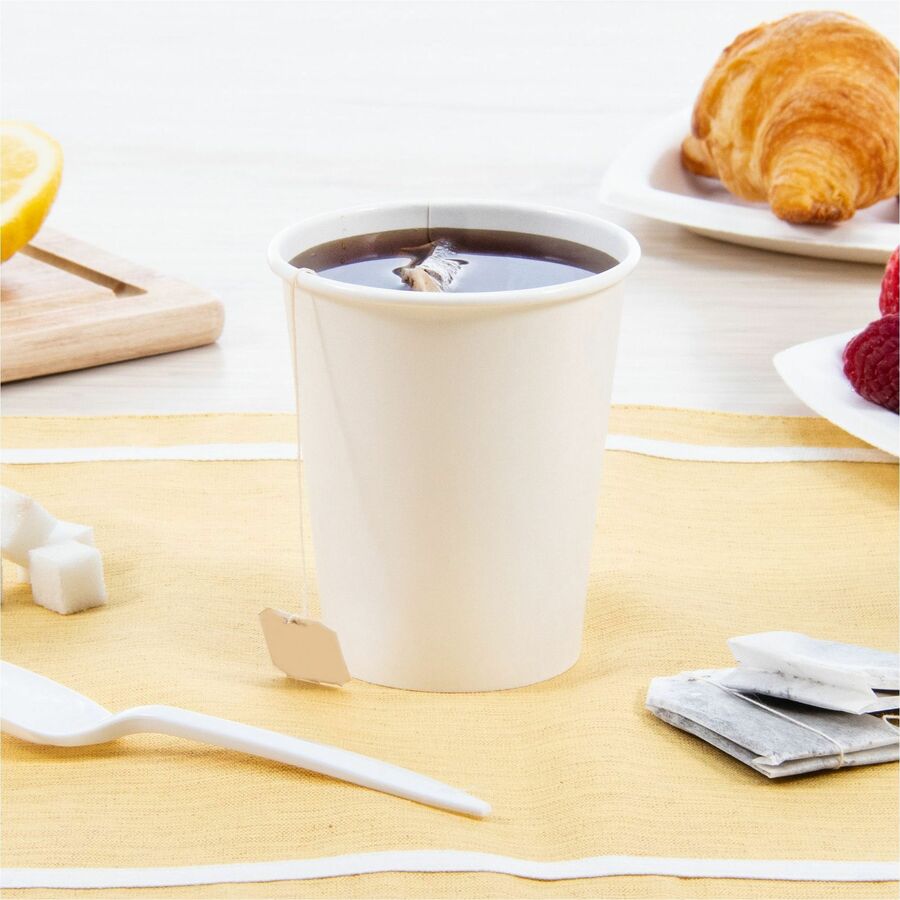 Solo 10 oz Paper Hot Cups - fl - White - Drink Cold Beverage - 50/Pack - 20 / Carton