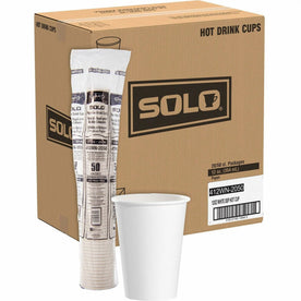 Solo 12 oz Disposable Hot Cups - Perfect for Drinks - 50/Bag
