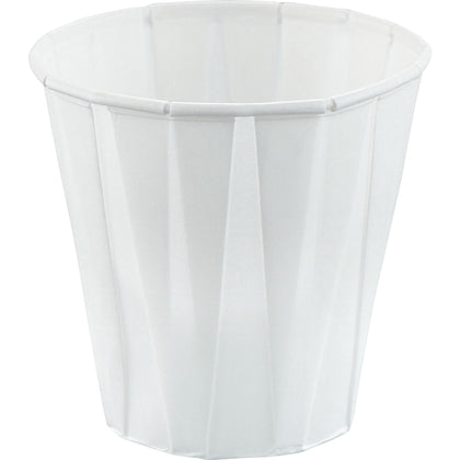 Solo 3.5 oz Paper Souffle Cups - White Medicine - 100/Pack - Food Storage